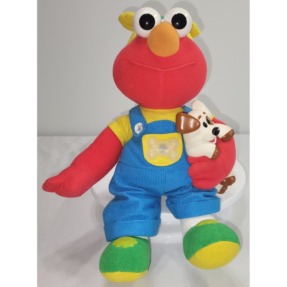 TYCO Sesame Street Magic Lights Elmo Musical Toy Figure Battery 1997 Vtg Works